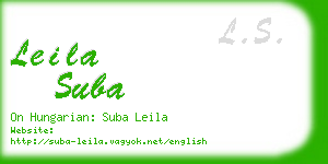 leila suba business card